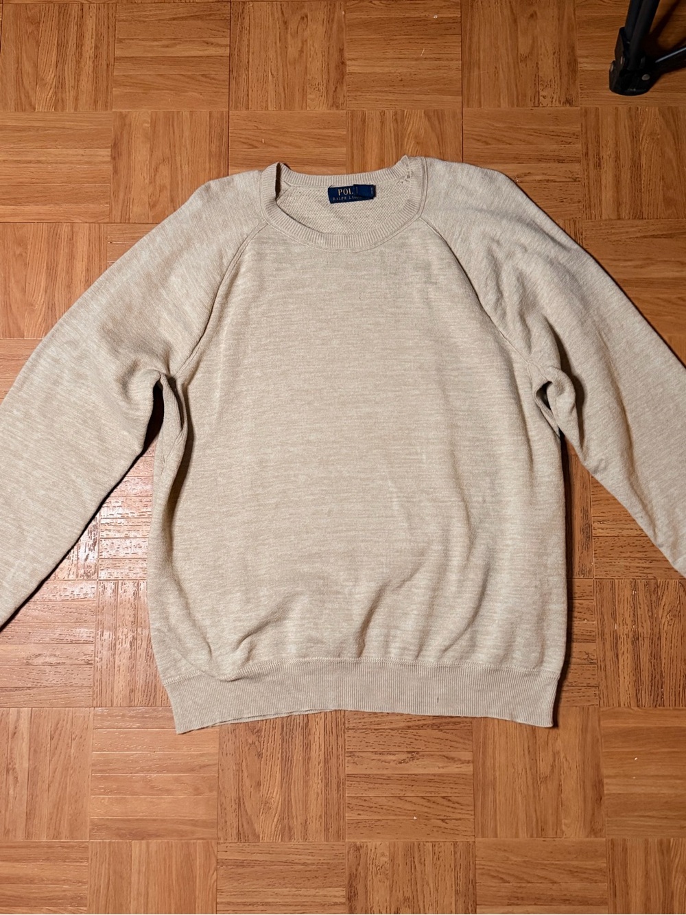 Polo by Ralph Lauren Men's Beige Crewneck Sweater